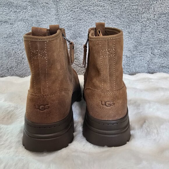 UGG Men's Skyview Classic Pull-On Chelsea Chestnut Suede Ankle Boots Sizes NEW - Picture 4 of 10